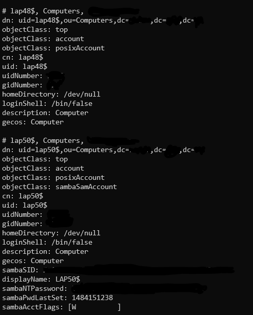 Imagen 2: Ldapsearch funcionando OK Ldapsearch desde el servidor nuevo funcionando correctamente
