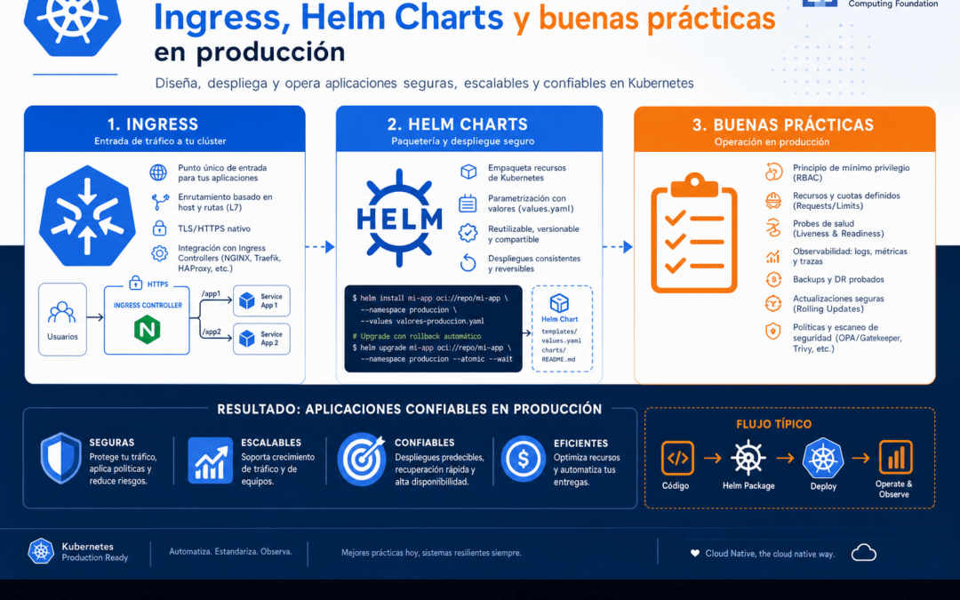Kubernetes: Ingress, Helm Charts y buenas prácticas en producción