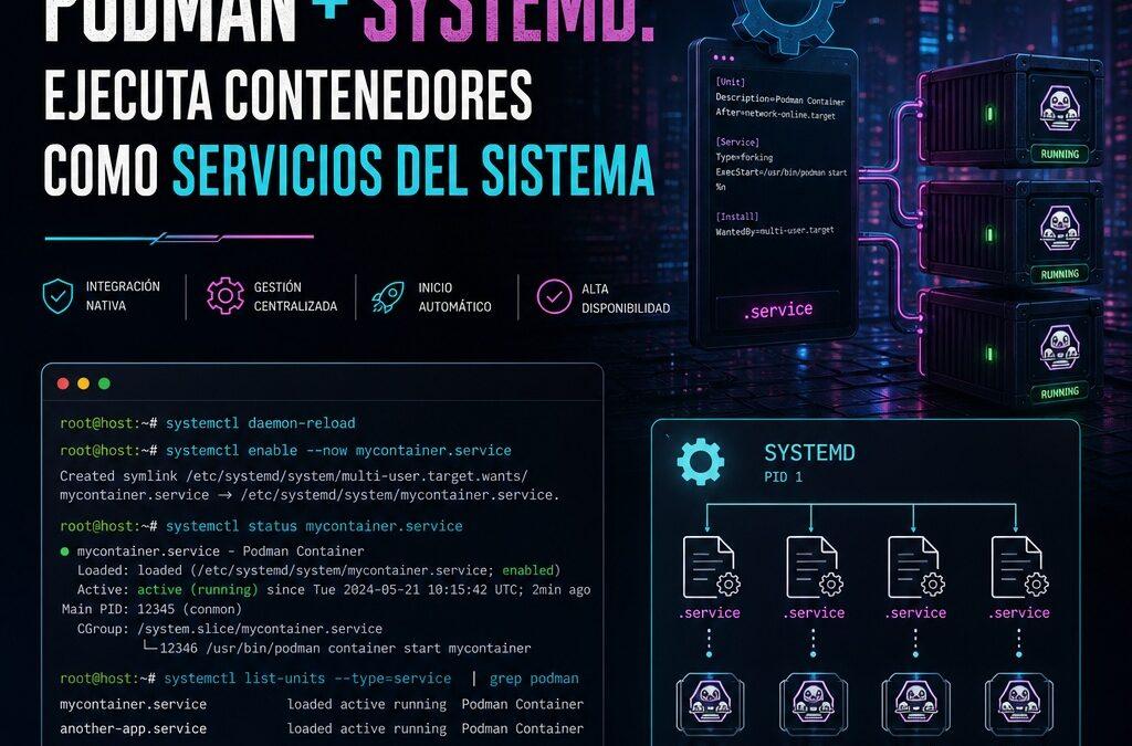 Podman + Systemd: Ejecuta contenedores como servicios del sistema