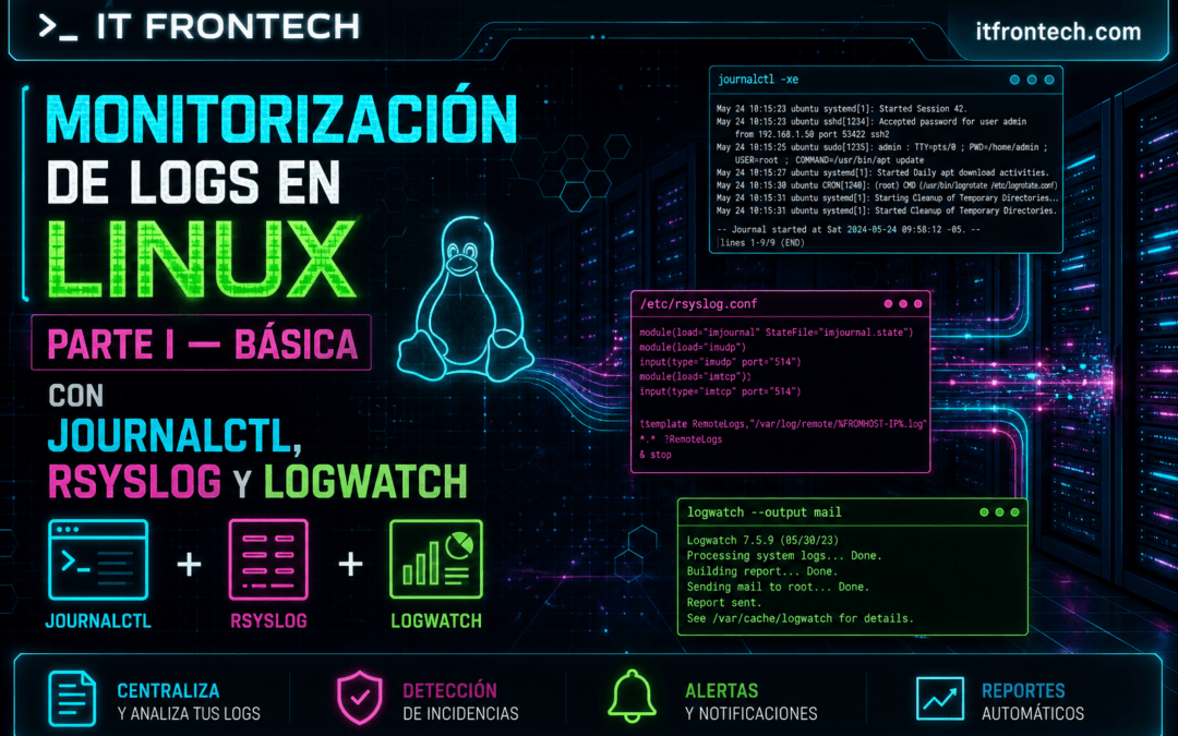 Monitorización de logs en Linux: Parte I — Básica con journalctl, rsyslog y logwatch