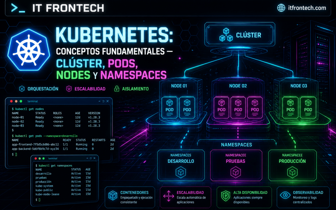 Kubernetes: Conceptos fundamentales — Clúster, Pods, Nodes y Namespaces